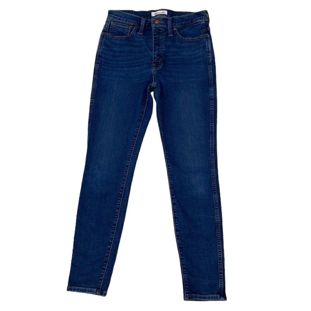 Madewell 10" High Rise Skinny Jeans Medium Wash Blue Denim Size 28